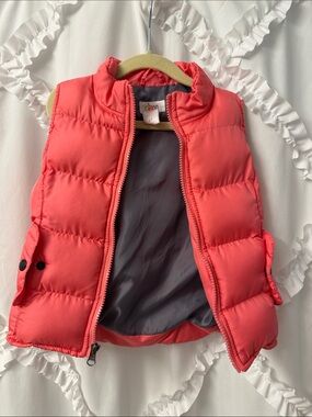 Circo Coral-Red Quilted Puffer Vest